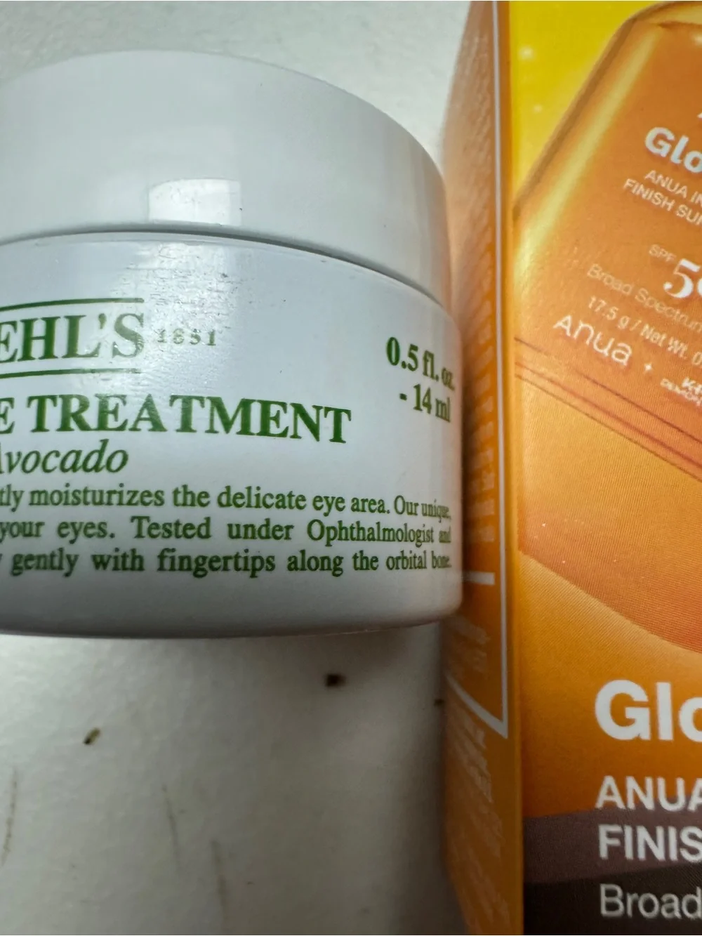NIB Kiehl’s Anua Glow & Go Skincare Duo Eye Cream SPF 50 Sunscreen